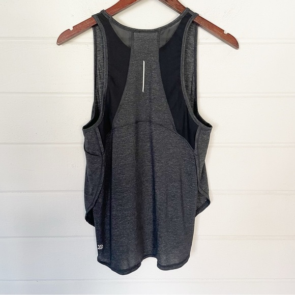 All in Motion Women's Heather Black Run Tank Top with Mesh Back Reflective Med - Picture 6 of 9